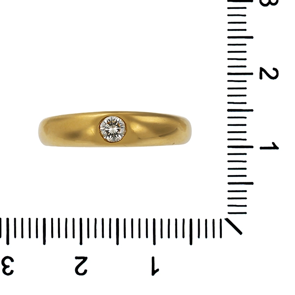 Diamantring, 18K, Gelbgold, Brillant 0,15 ct