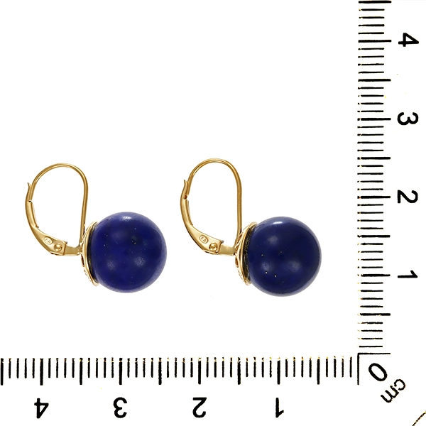 Ohrhänger, 8K, Gelbgold, Lapis
