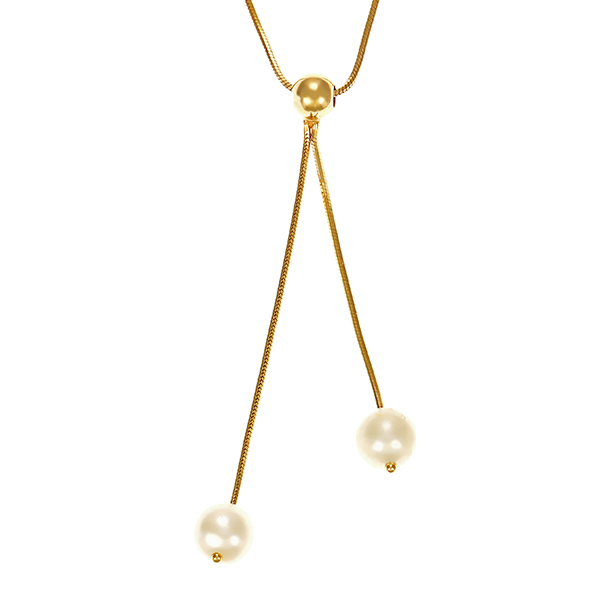 Collier, 14K, Gelbgold, Perlen