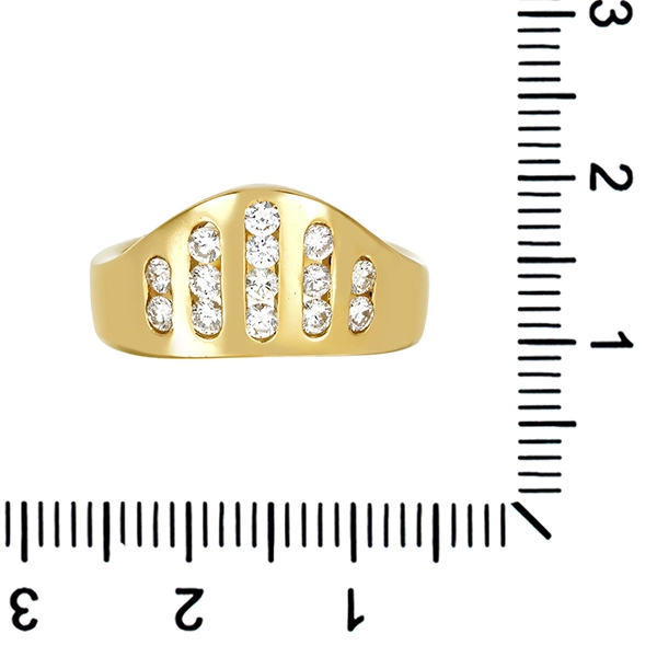 Diamantring, 14K, Gelbgold, Brillanten 0,56 ct
