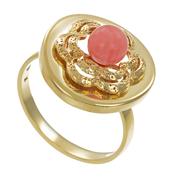Ring, 14K, Gelbgold, Rhodochrosit