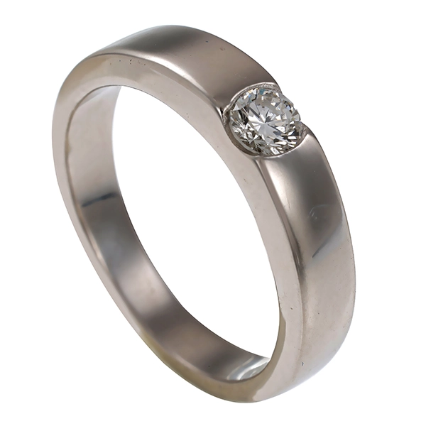 Brillantring, 14K, Weißgold, 0,20ct