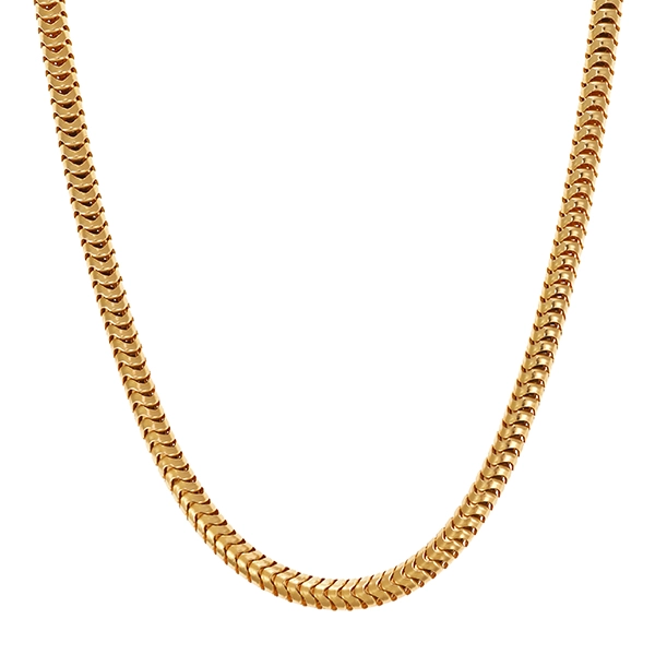 Kette, 14K, Gelbgold, Schlangen-