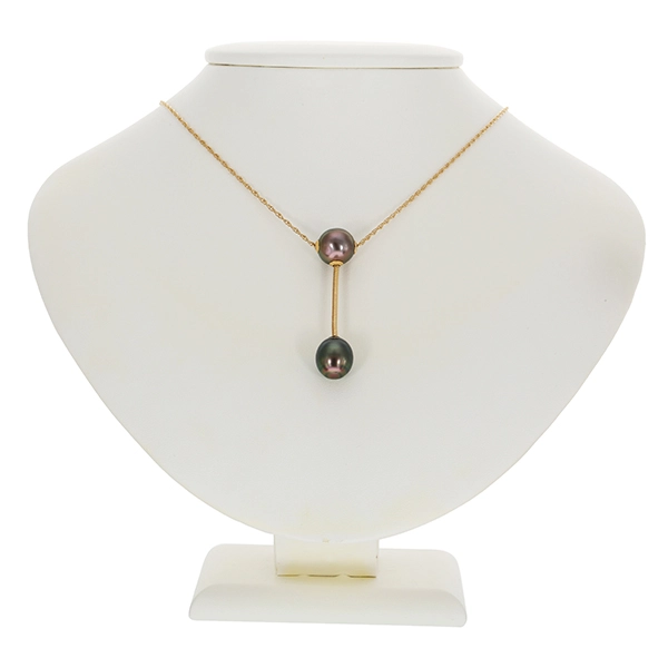 Collier, 14K, Gelbgold, Perlen