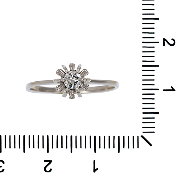 Ring, 14K, Weißgold, Brillant