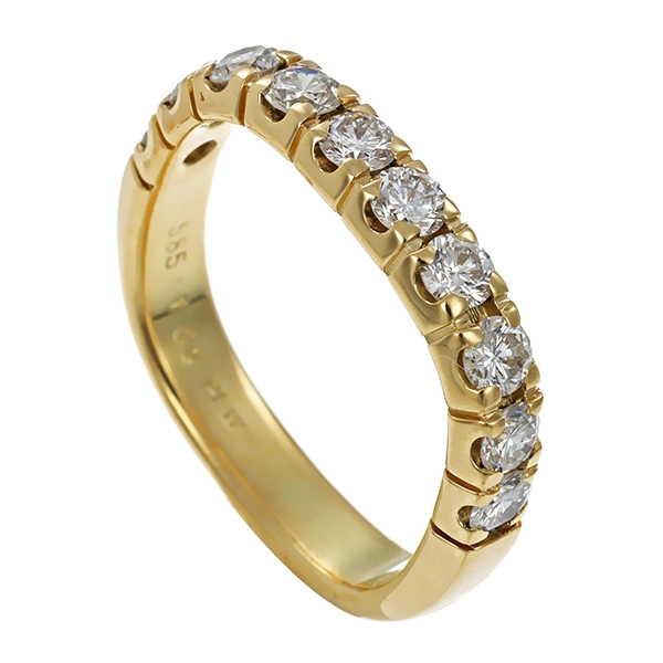 Brillantring, 14K, Gelbgold, 1,00ct
