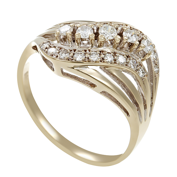 Diamantring, 14K, Weißgold, Brillanten 0,50 ct