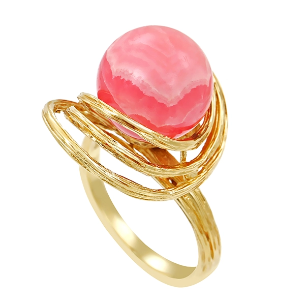Ring, 14K, Gelbgold, Rhodochrosit