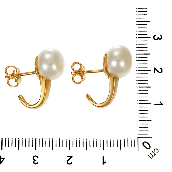 Ohrstecker, 14K, Gelbgold, Perlen