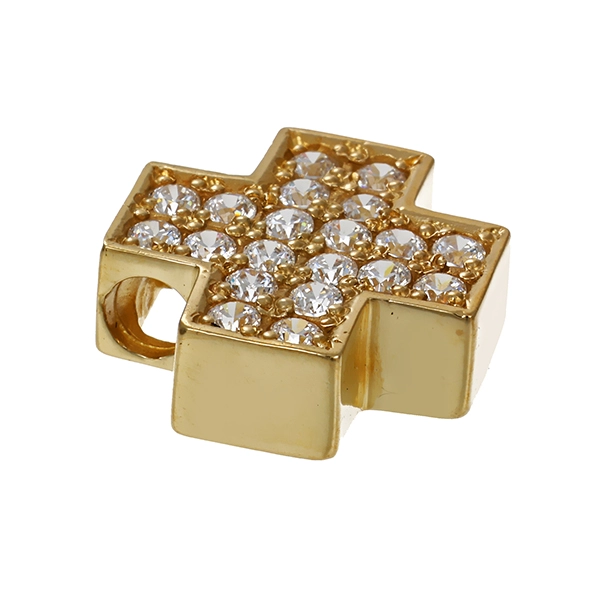 Anhänger, 8K, Gelbgold, Zirkonia