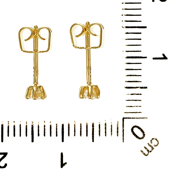 Ohrstecker, 14K, Gelbgold, Brillanten