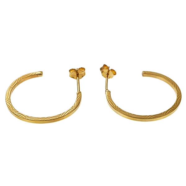 Steckcreolen, 8K, Gelbgold
