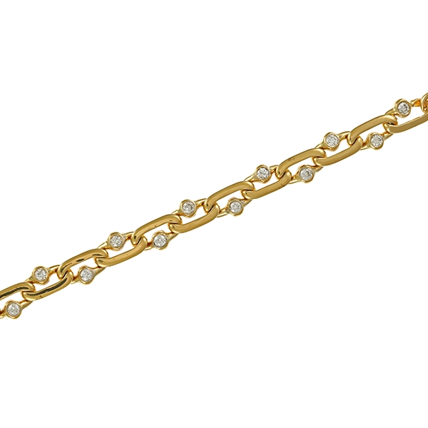 Armband, 14K, Gelbgold, Brillanten