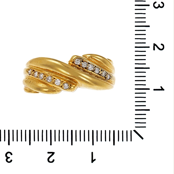 Diamantring, 18K, Gelbgold, Brillanten 0,24 ct