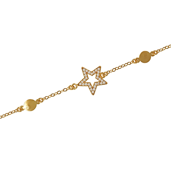 Armband, 18K, Gelbgold, Zirkonia