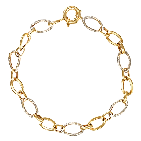 Armband, 14K, Gelb-/Weißgold