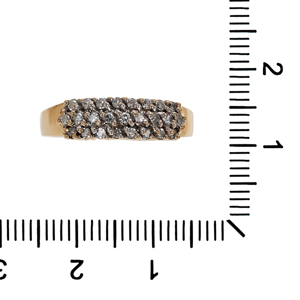 Diamantring, 14K, Gelbgold, Diamanten 0,38 ct