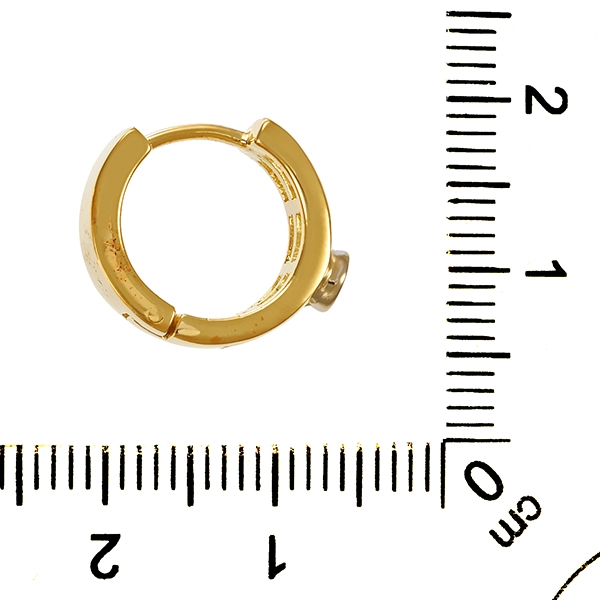 Creolen, 18K, Gelbgold, Brillanten