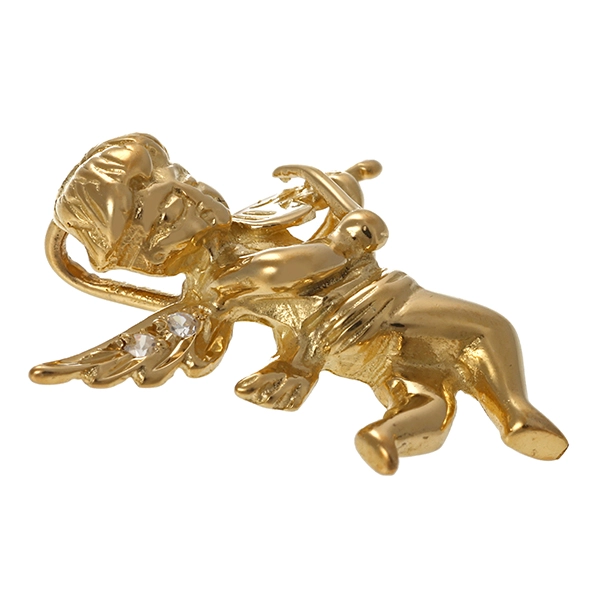 Anhänger, 18K, Gelbgold, Zirkonia