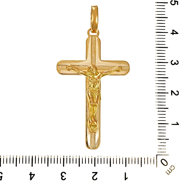 Anhänger, 14K, Gelbgold, Kruzifix