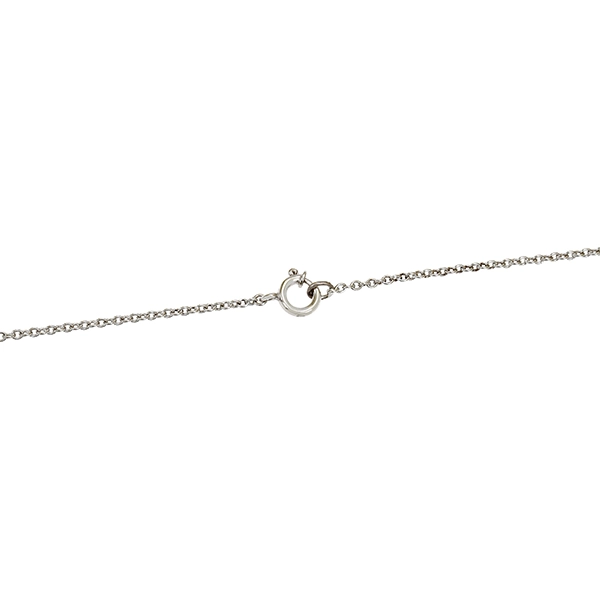Collier, 14K, Weißgold, Rubin, Diamant