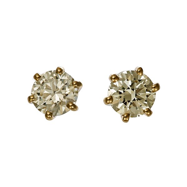 Ohrstecker, 14K, Weißgold, Brillant