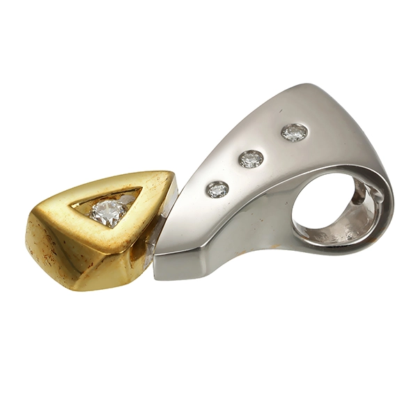 Anhänger, 14K, Gelb-/Weißgold, Brillant