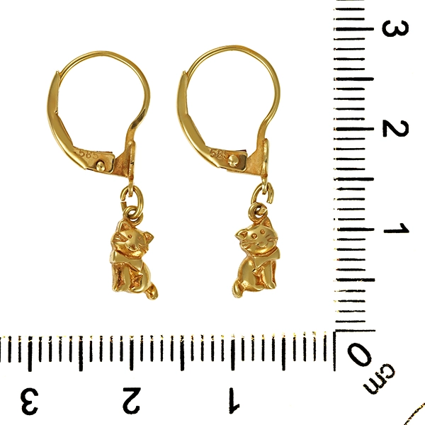 Ohrhänger, 14K, Gelbgold