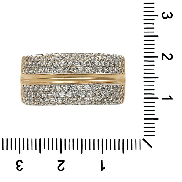 Ring, 14K, Gelb-/Weißgold, Brillanten