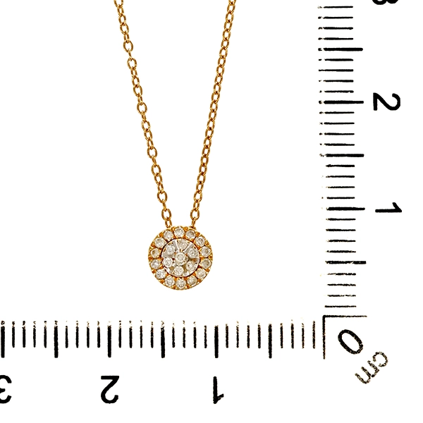 Collier, 9K, Gelbgold, Brillanten