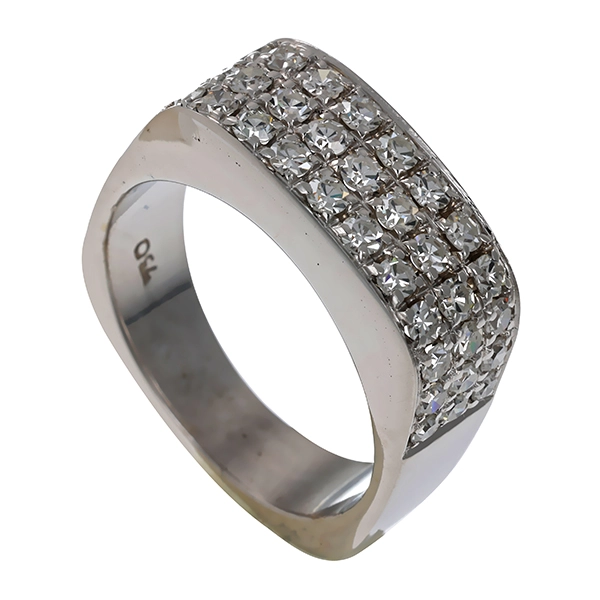Diamantring, 18K, Weißgold, Diamanten 1,17 ct