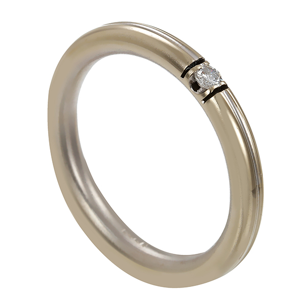 Brillantring, 14K, Gelb-/Weißgold