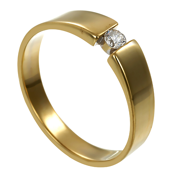 Diamantring, 14K, Gelbgold, Brillant