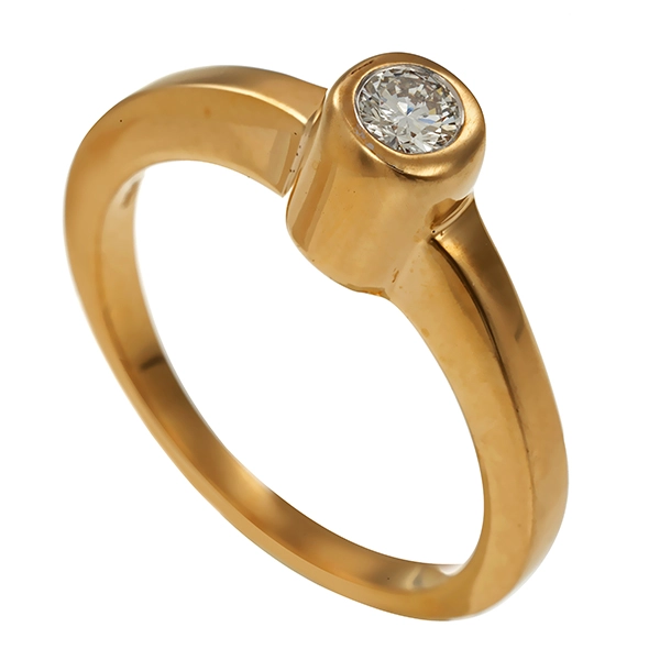 Diamantring, 14K, Gelbgold, Brillant