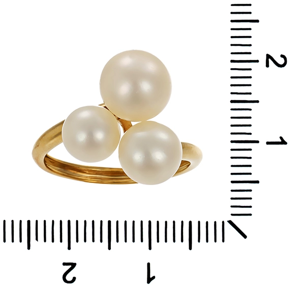 Ring, 8K, Gelbgold, Perle