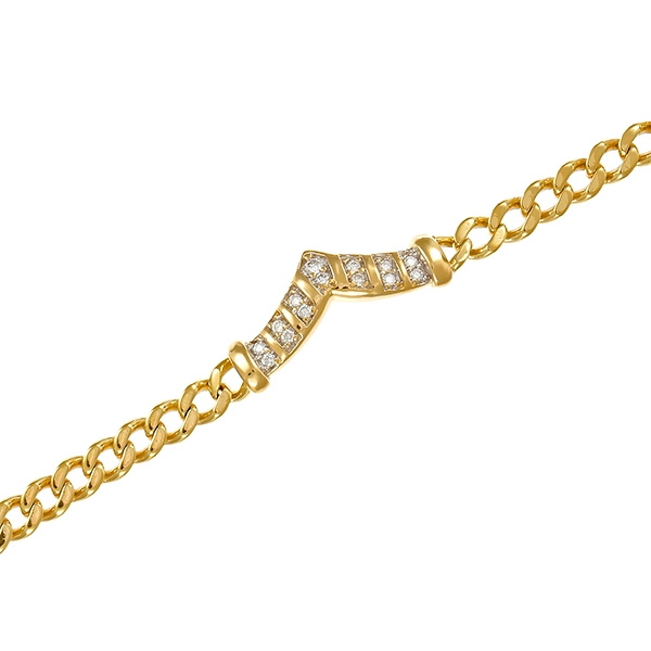 Armbaund, 18K, Gelbgold, Brillanten, Panzer-
