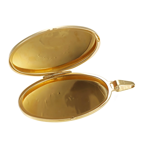Anhänger, 8K, Gelb-/Weißgold, Medaillon