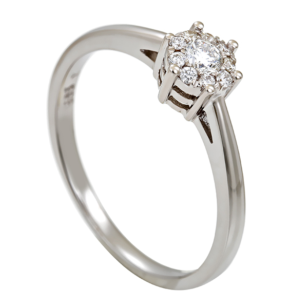 Diamantring, 14K, Weißgold, Brillanten