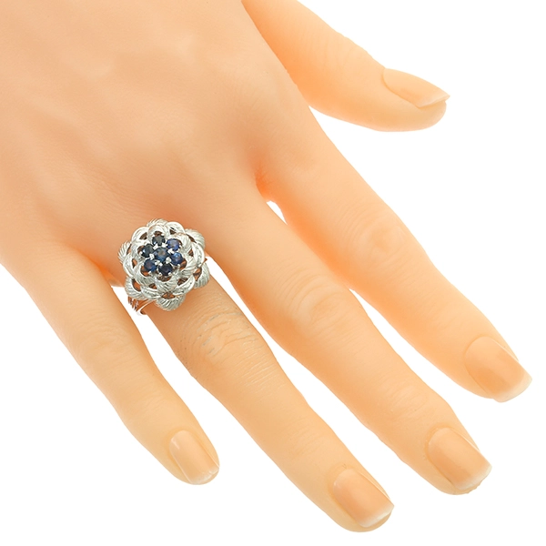 Ring, 18K, Weißgold, Saphire