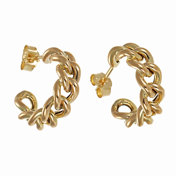 Steckcreolen, 9K, Gelbgold