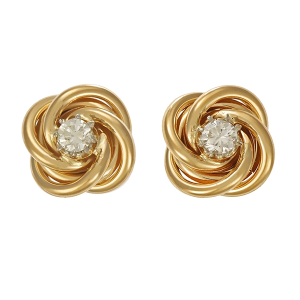 Ohrstecker, 14K, Gelbgold, Brillanten