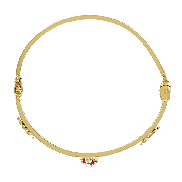 Armreif, 14K, Gelbgold, Emaille