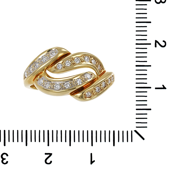 Ring, 14K, Gelbgold. Brillanten