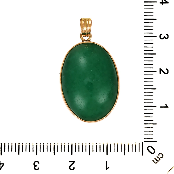 Anhänger, 14K, Gelbgold, Aventurin