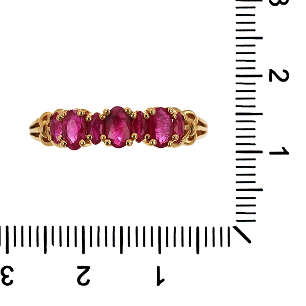 Ring, 14K, Gelbgold, Rubin