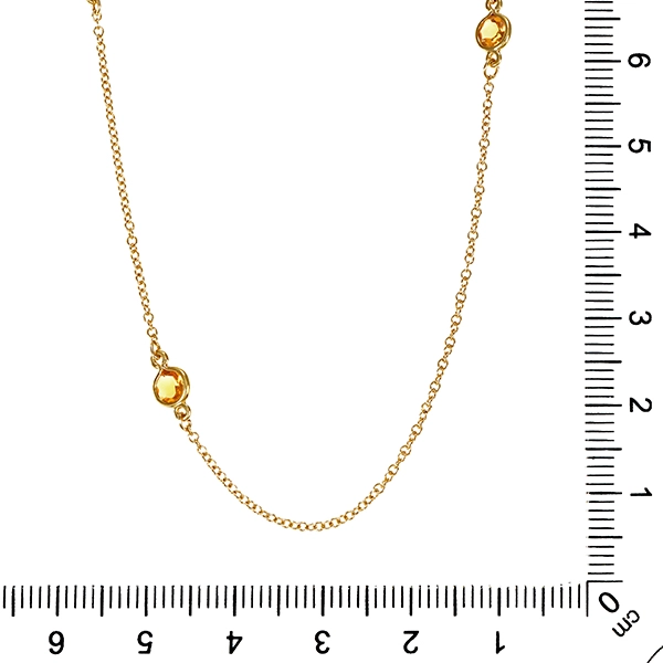 Collier, 18K, Gelbgold, Citrine