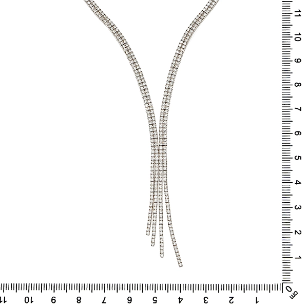 Collier, 14K, Weißgold, Zirkonia