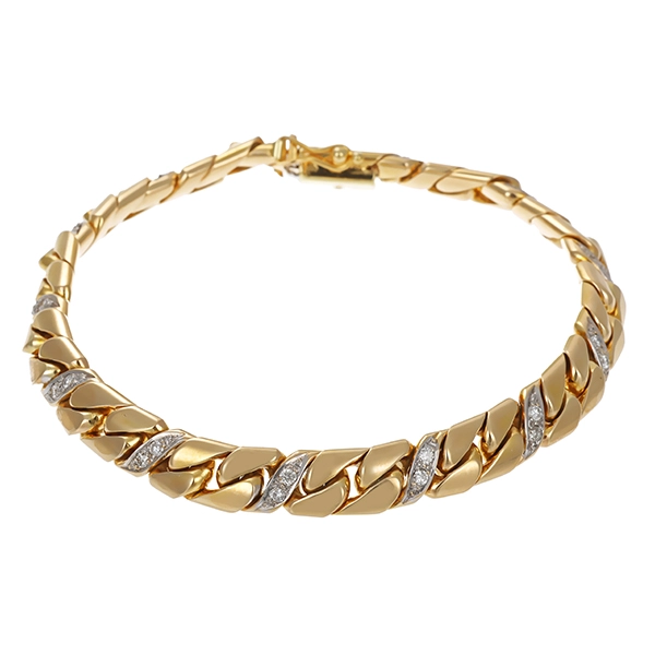 Armband, 14K, Gelb-/Weißgold, Brillanten