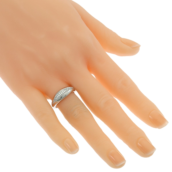 Diamantring, 18K, Weißgold, Brillanten 0,21 ct