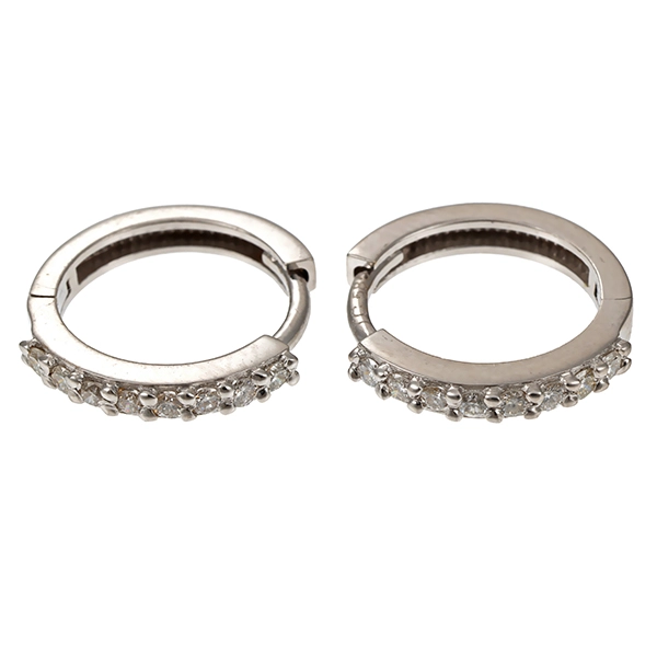 Creolen, 14K, Gelbgold, Brillant